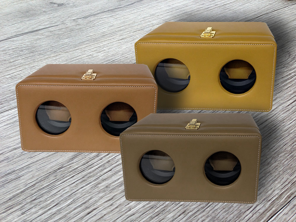 Bespoke handmade luxury Calfskin Swiss KUBIK watch winder