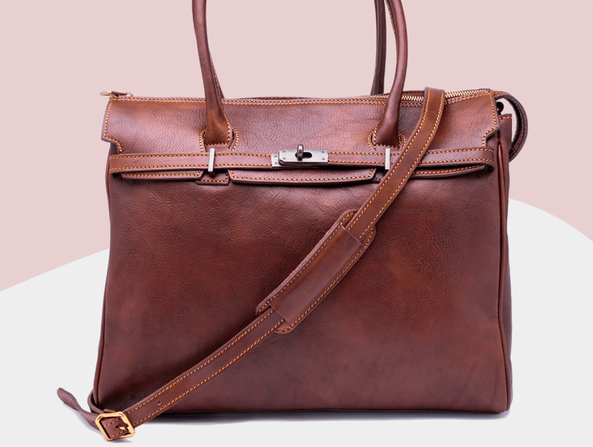 Luxury Italian Leather handbag, Florencia, Made in Italy