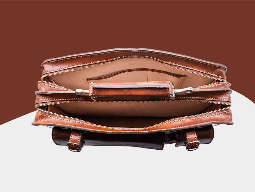 Luxury Leather Briefcase, The Architect